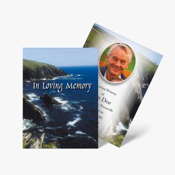 funeral card template with photo