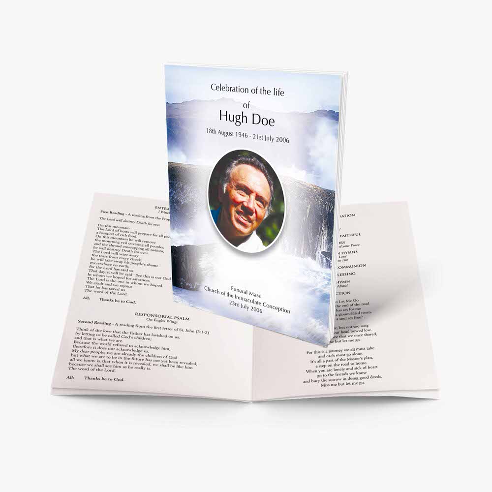 funeral program template - memorial service