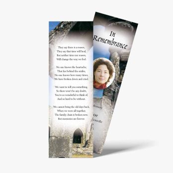 a bookmark with a poem on it