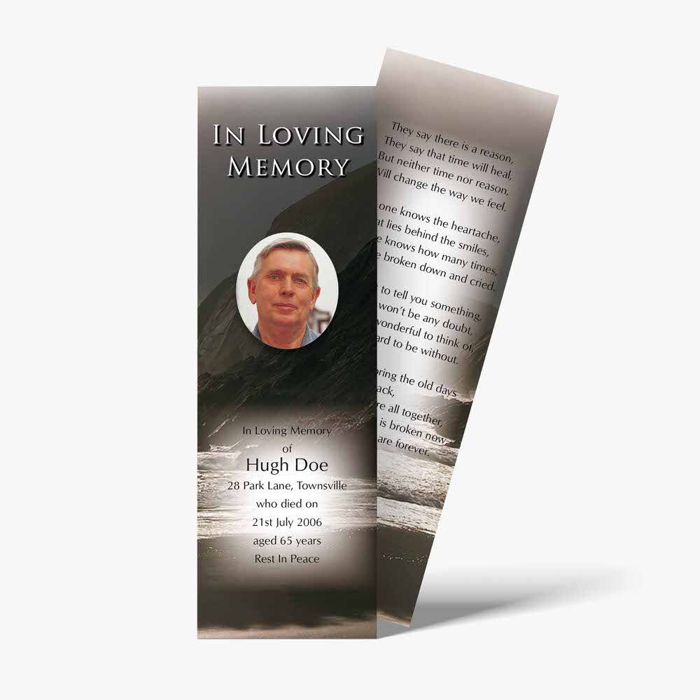 a bookmark with a photo of a man in a boat