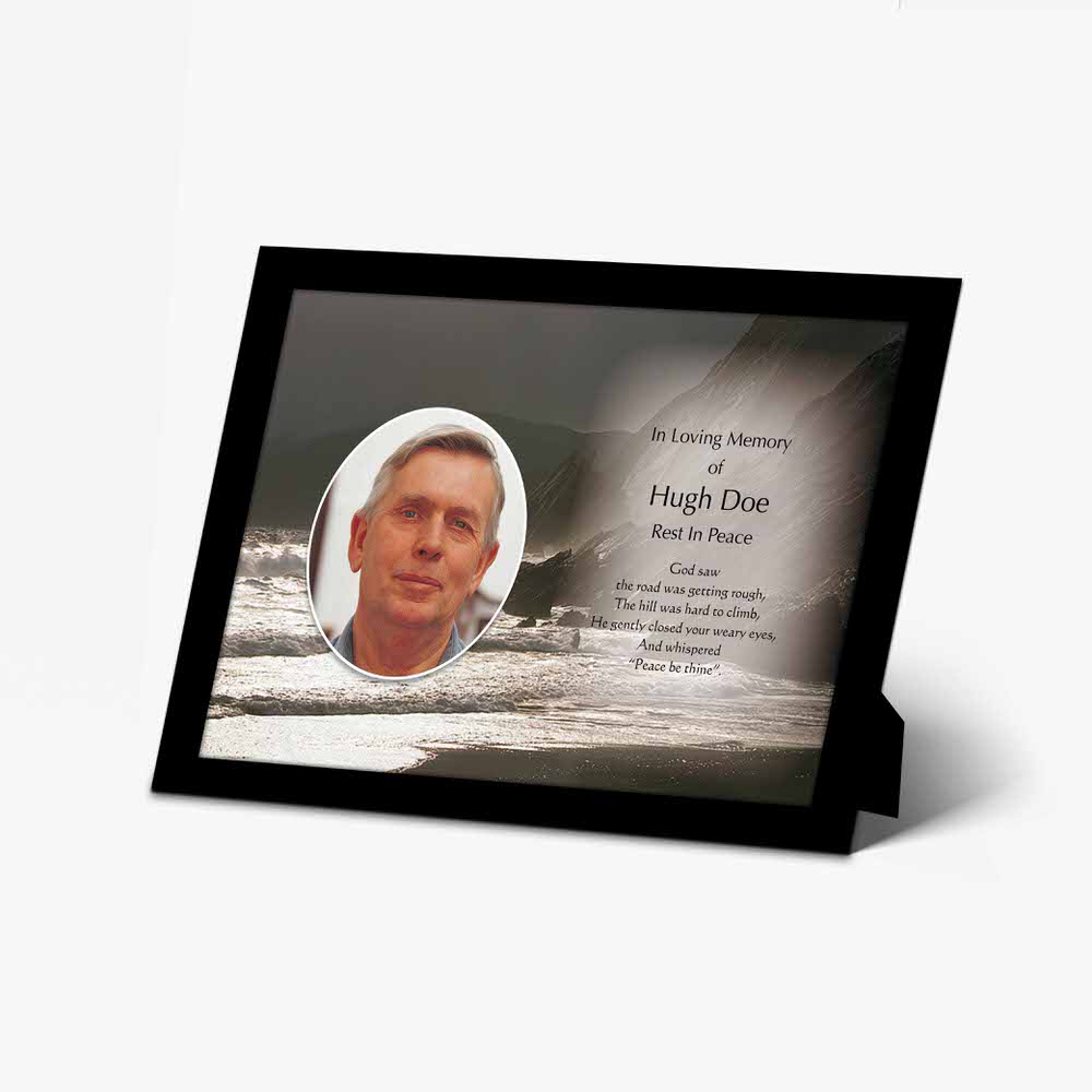 a photo frame with a man's picture on it