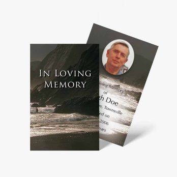 in loving memory memorial card template