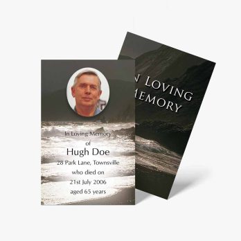 funeral card template with photo