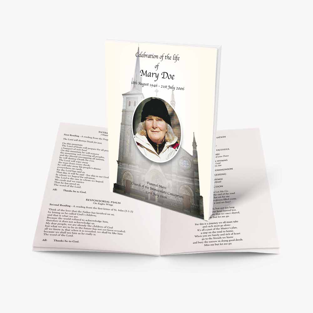 memorial service booklet template