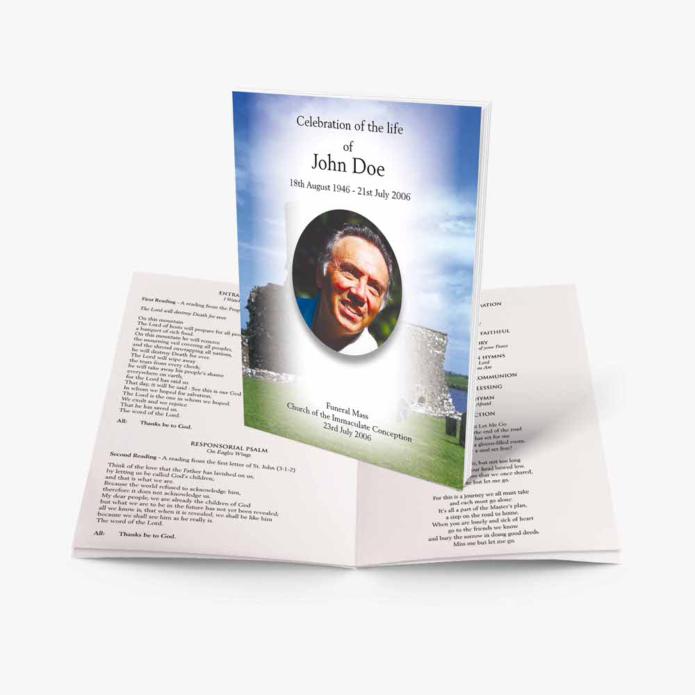 funeral program template - memorial service