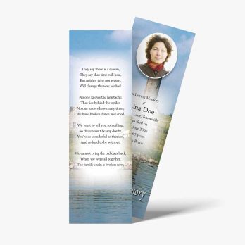 a bookmark with a picture of a woman on it