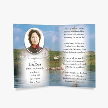 funeral card with poem