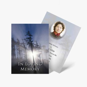 in loving memory memorial card template