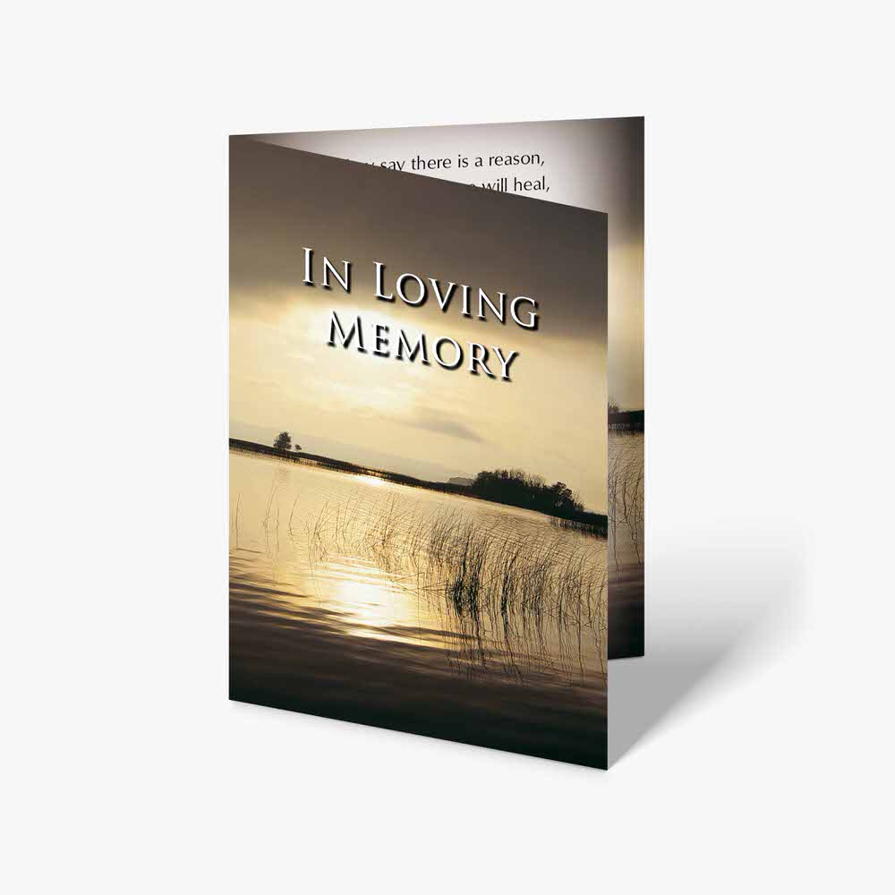 in loving memory memorial card