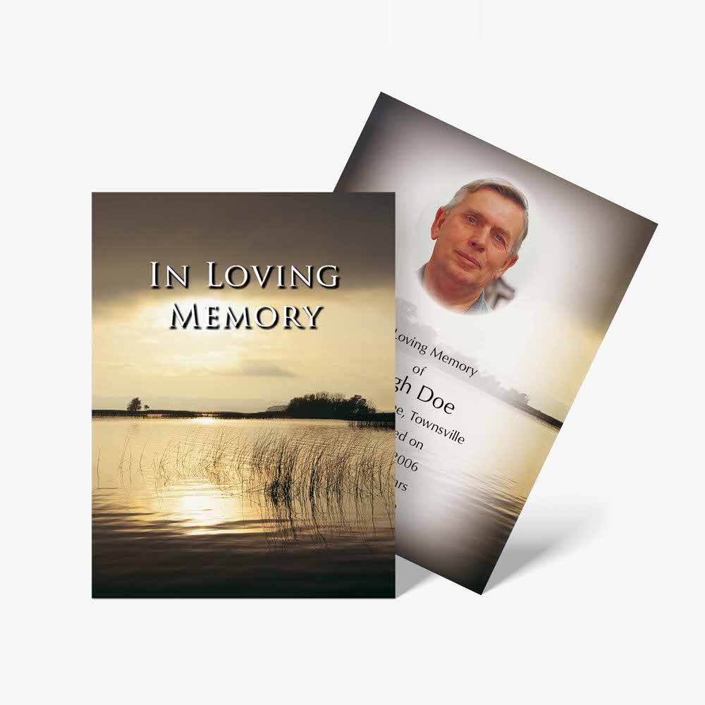 in loving memory funeral card template