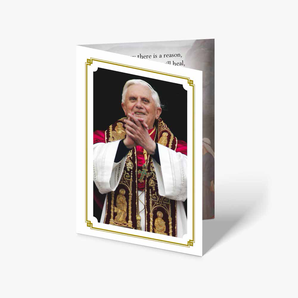 pope benedict xvi greeting card