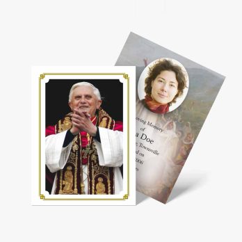 pope benedict xvi death card