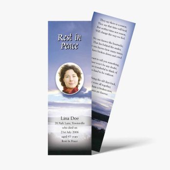 a bookmark with a photo of a woman on it