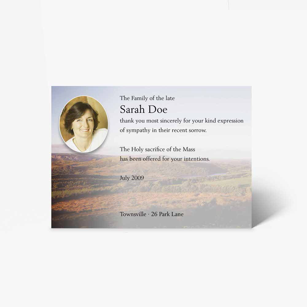 funeral card template with photo