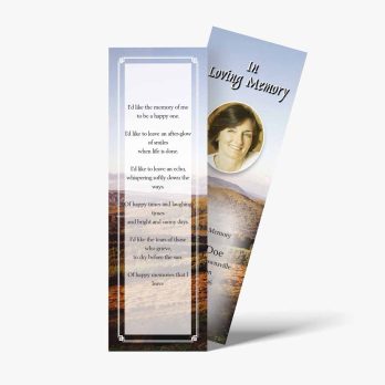 a bookmark with a photo of a woman on it