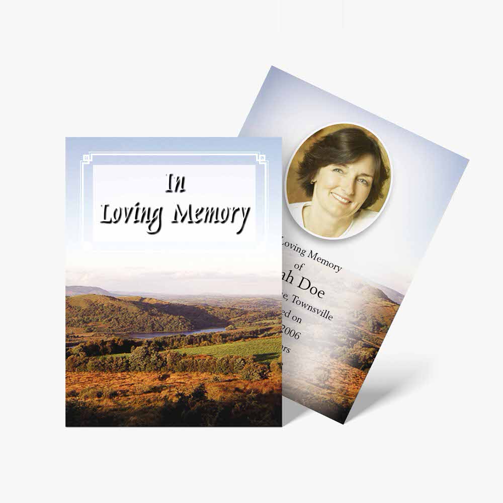 in loving memory memorial card