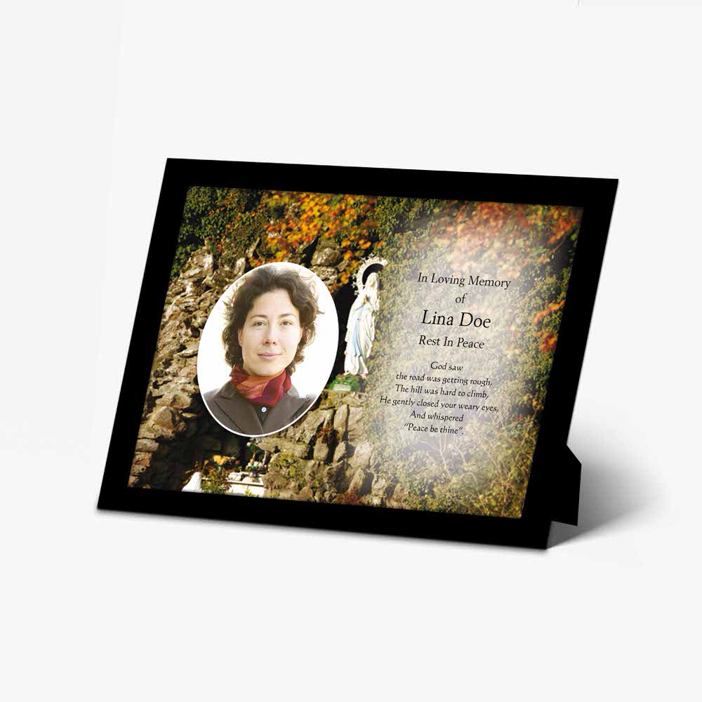 a photo frame with a picture of a woman