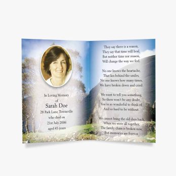 funeral program template - free download