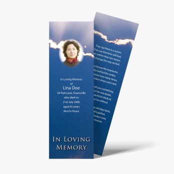 funeral bookmarks template