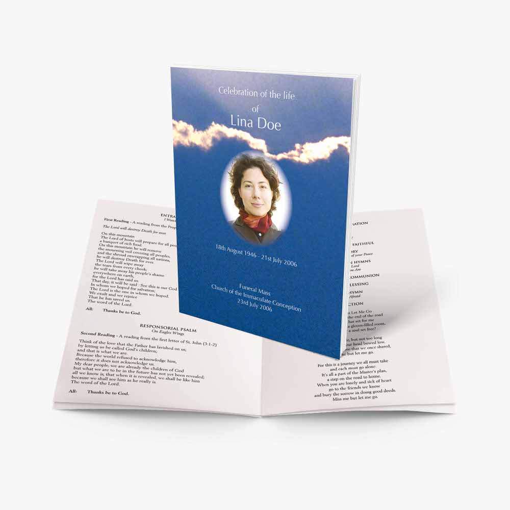 funeral program template with photo