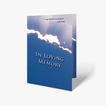 in loving memory memorial card