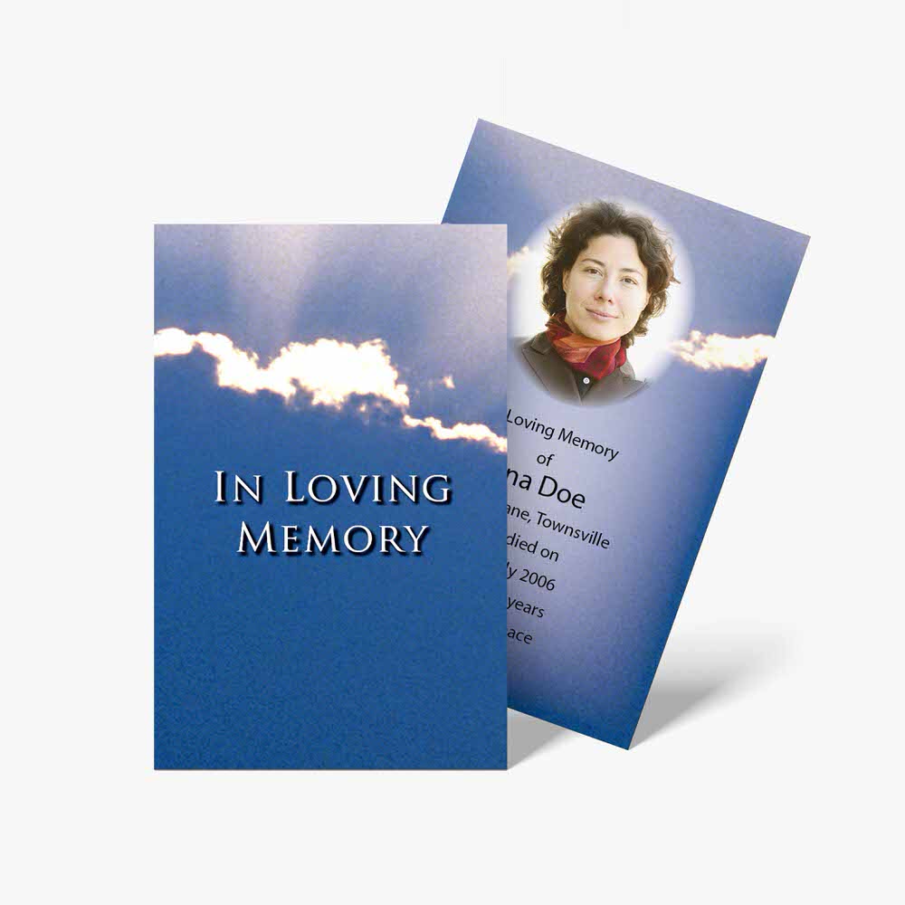 funeral card template