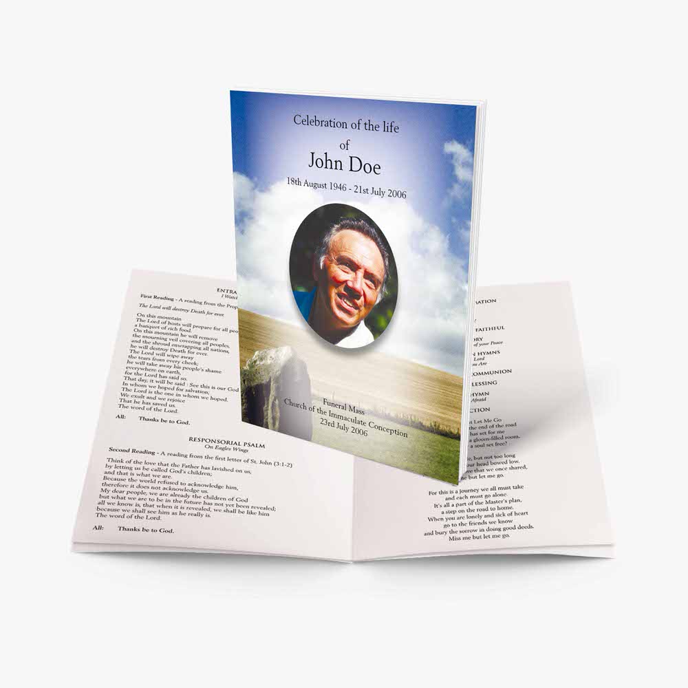 funeral program template with photo