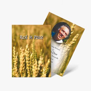 rest in peace funeral card template