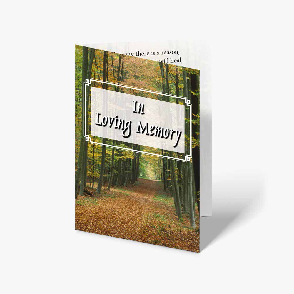 in loving memory card