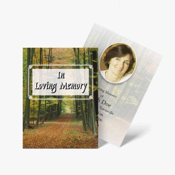 in-memory funeral cards