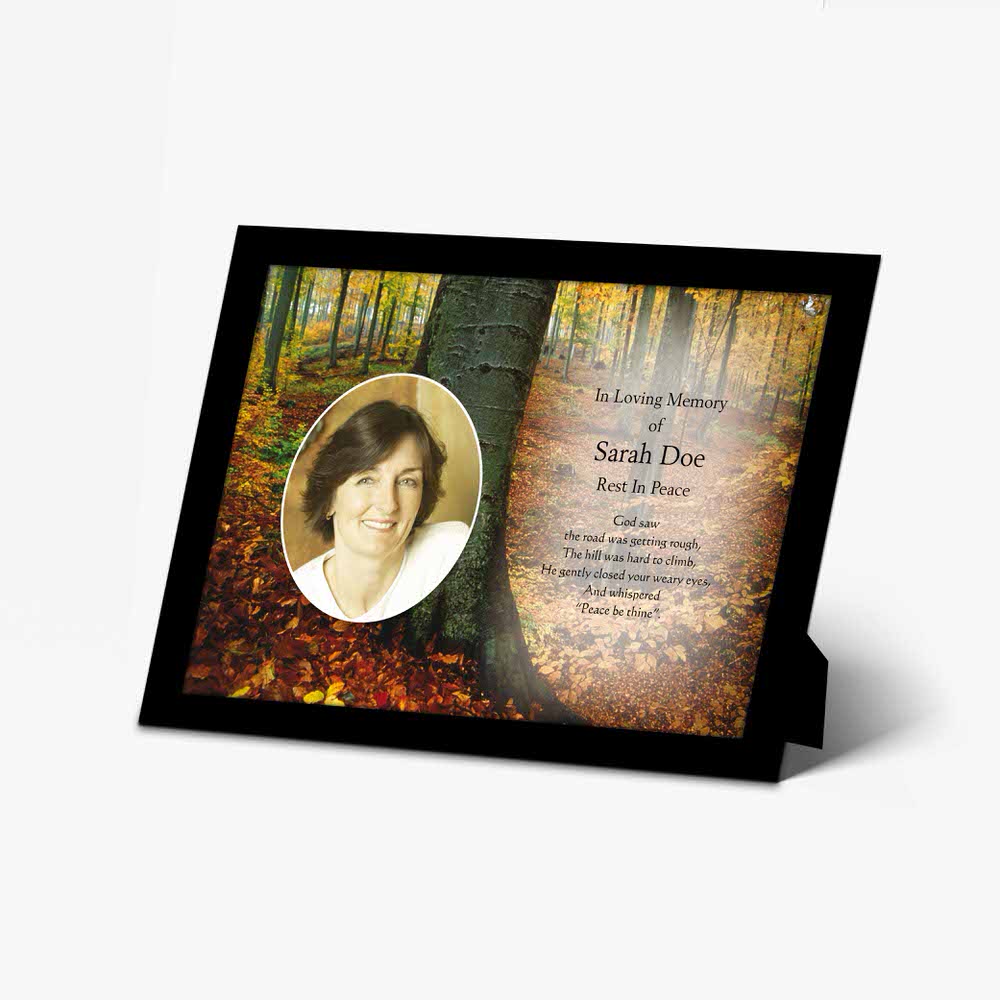 autumn memorial photo frame