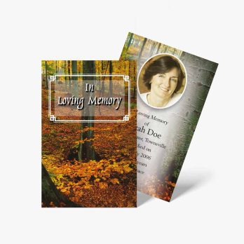 fall memorial cards