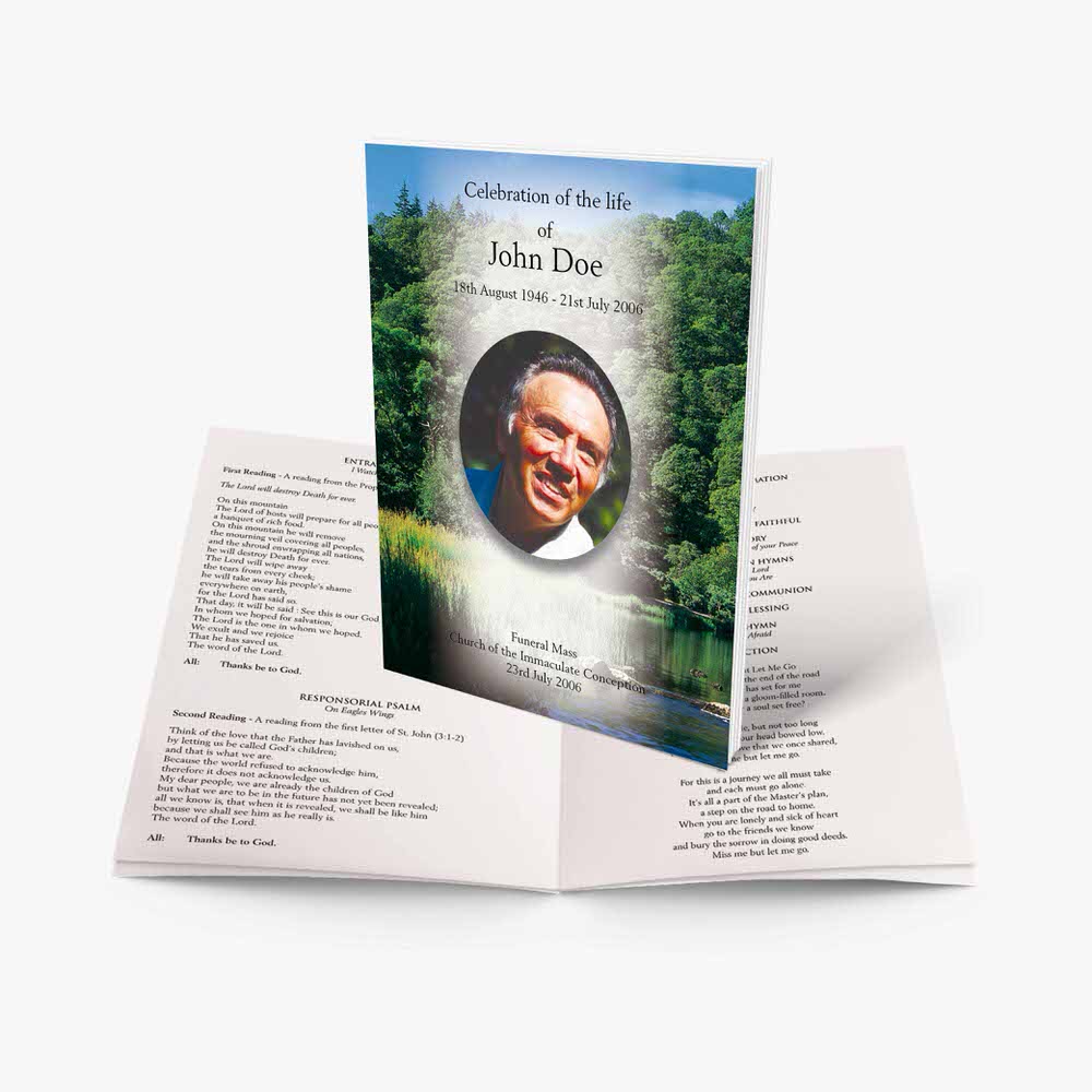 a beautiful memorial booklet template