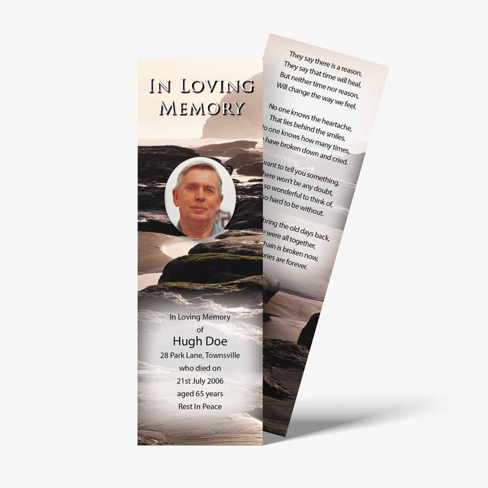 funeral bookmark template