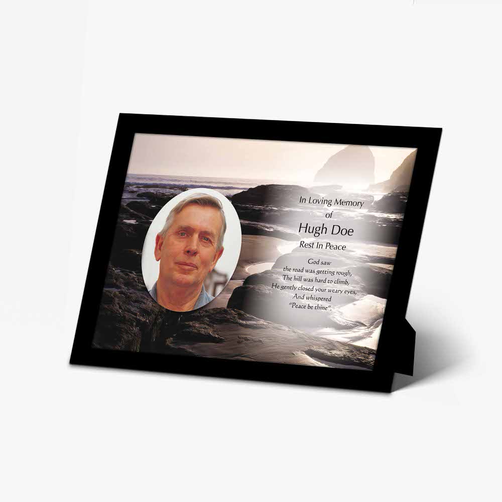 a personalised memorial photo frame