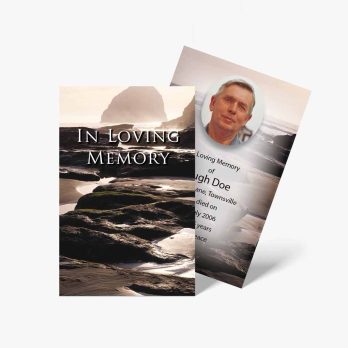 in loving memory memorial card template