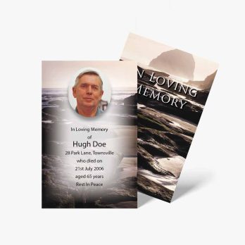 funeral card template - free download