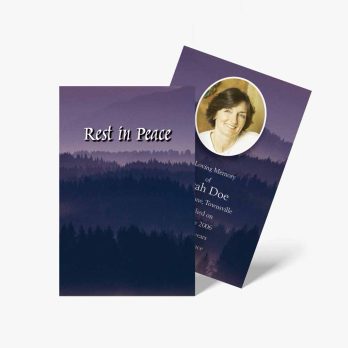 rest in peace funeral card template