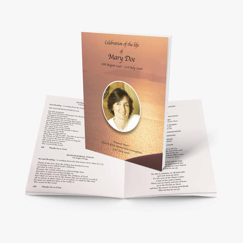 funeral program template with photo