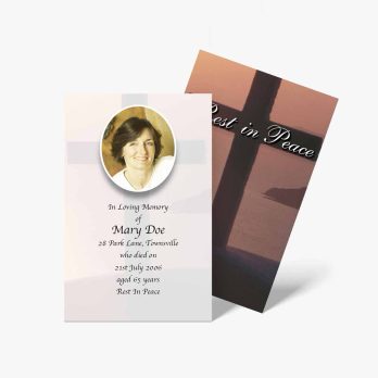 funeral cards with pictures of the deceased