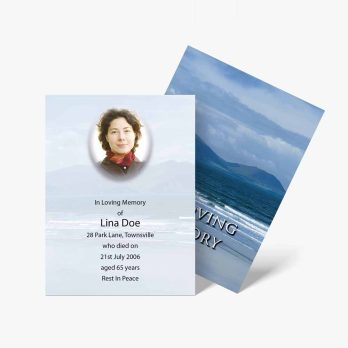 funeral card template