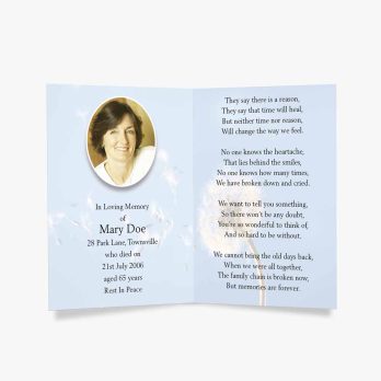 memorial card template - funeral card template