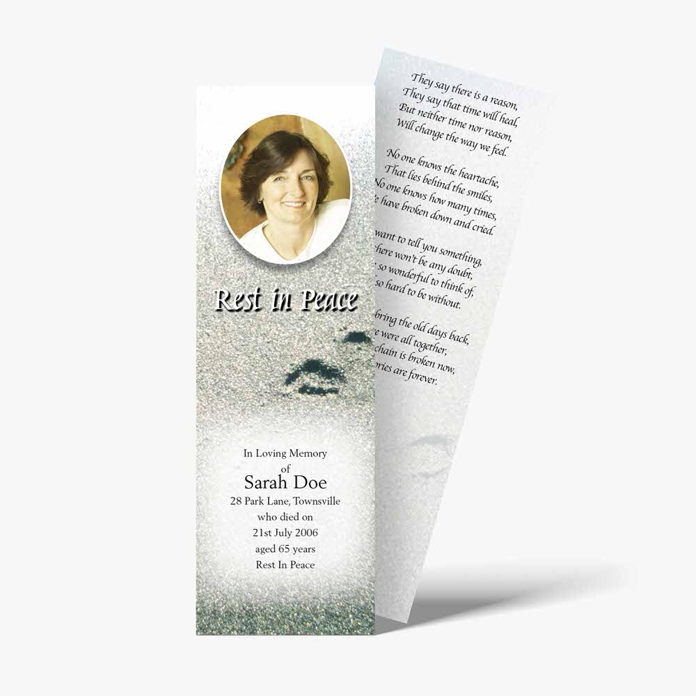 a bookmark with a photo of a woman and a quote