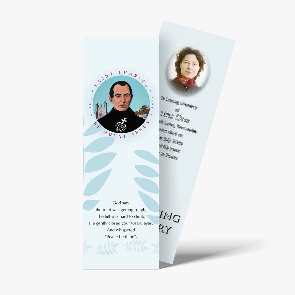 a bookmark with a photo of a man and woman