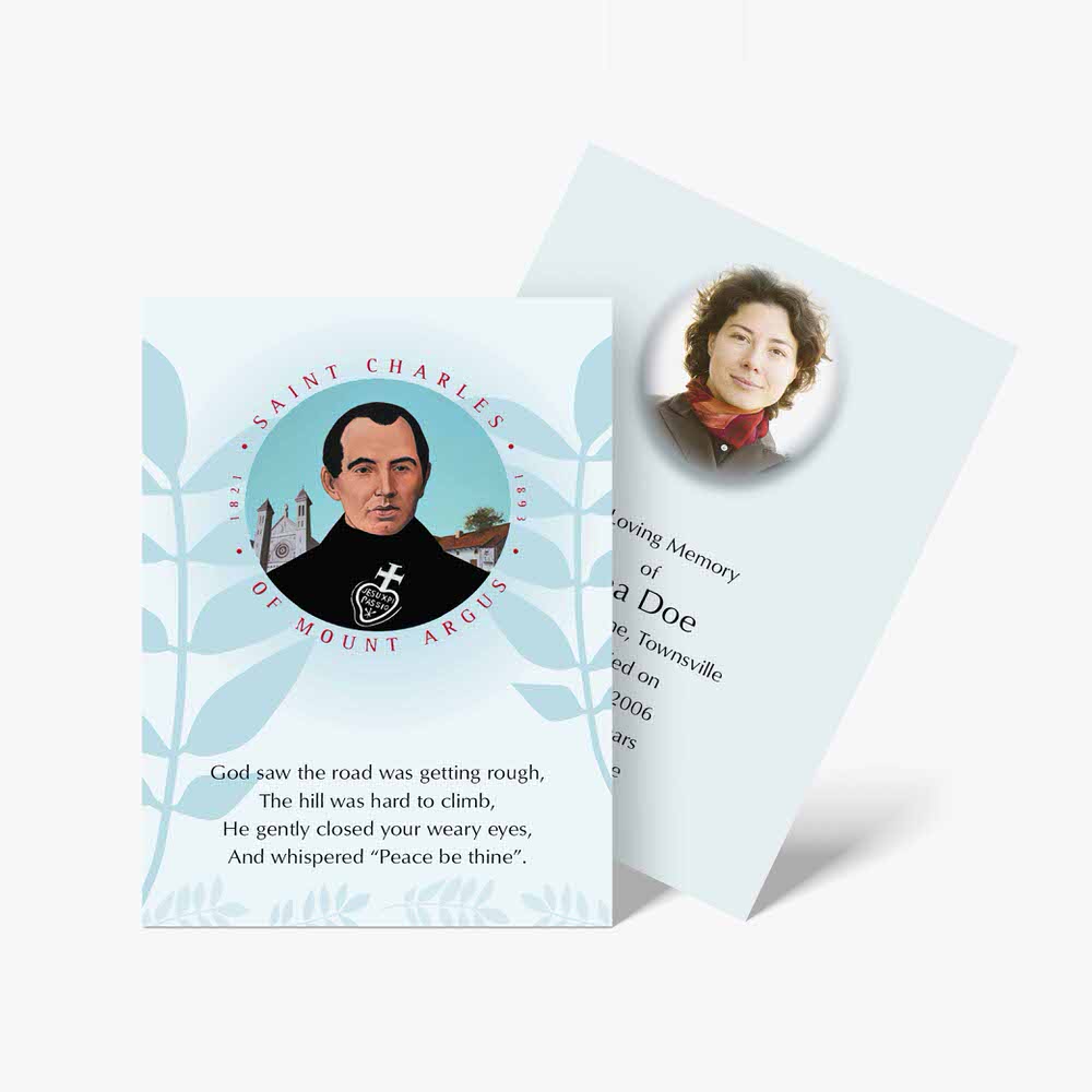 a card with a picture of a man and a woman