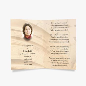 memorial card template - funeral service card template