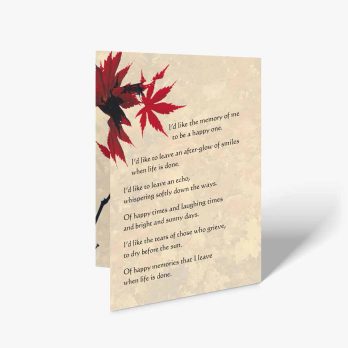 the red maple leaf greeting card