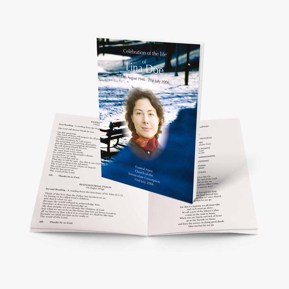 a book with a photo of a woman in a blue sweater