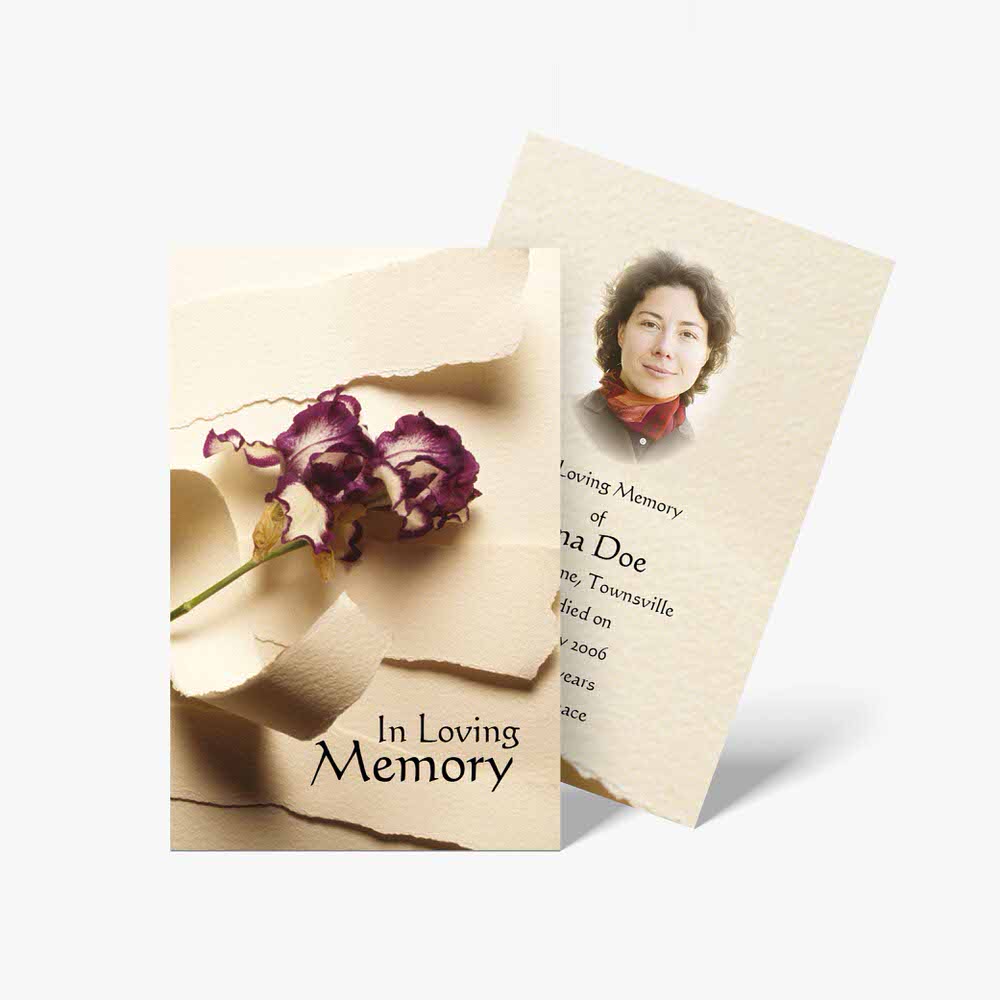 memorial cards for funeral services