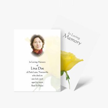 memorial card template